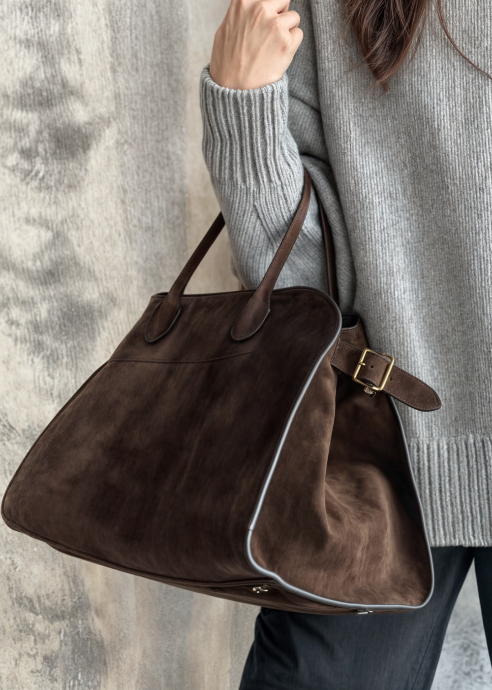 Elegant Suede Shoulder Bag